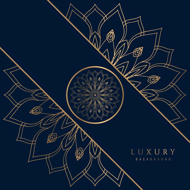 Fondo de mandala de lujo con patrón arabesco dorado mandala decorativo de estilo oriental