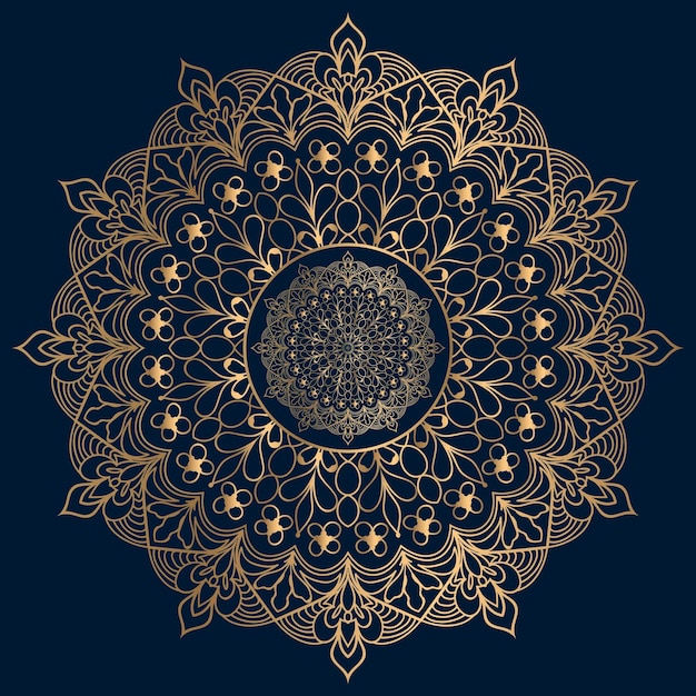 Fondo de mandala de lujo con patrón arabesco dorado mandala decorativo de estilo oriental