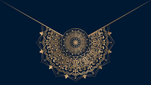 Fondo de mandala de lujo con patrón arabesco dorado mandala decorativo de estilo oriental