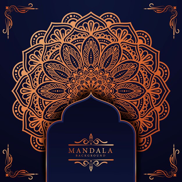 Fondo de mandala de lujo ramadan kareem