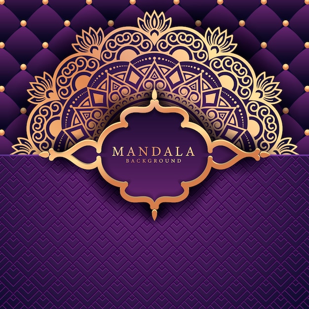 Fondo de mandala de lujo ramadan kareem