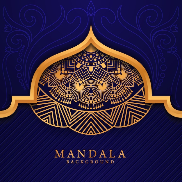 Fondo de mandala de lujo ramadan kareem