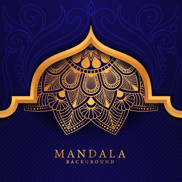 Fondo de mandala de lujo ramadan kareem