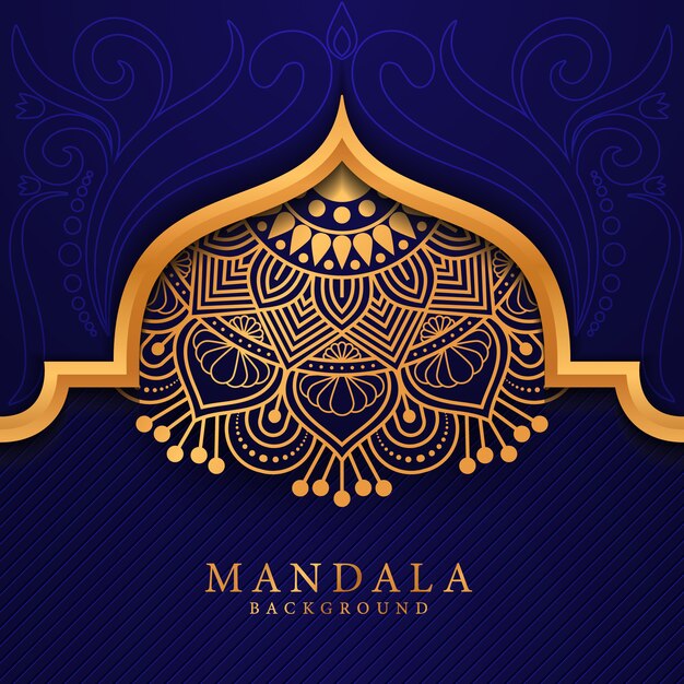 Fondo de mandala de lujo ramadan kareem