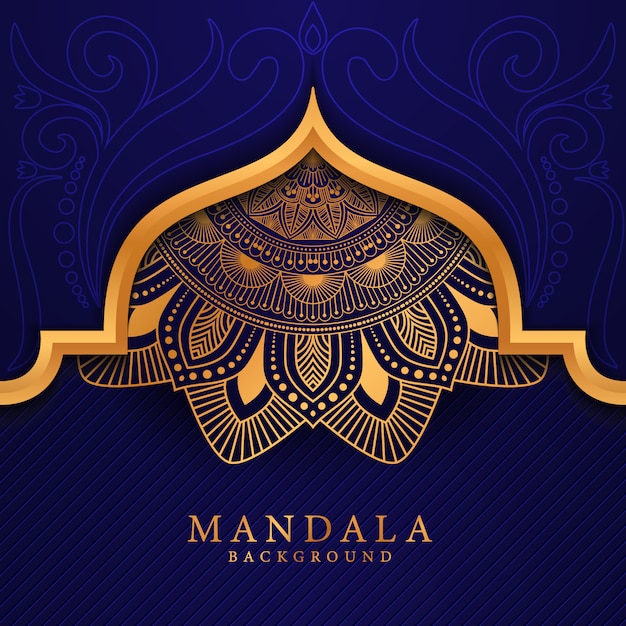 Fondo de mandala de lujo ramadan kareem