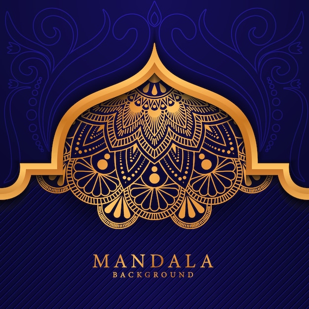 Fondo de mandala de lujo ramadan kareem