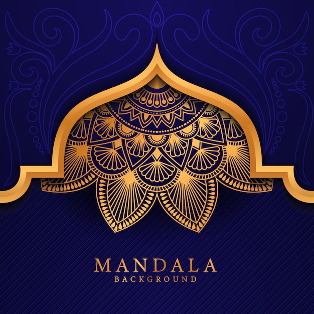 Fondo de mandala de lujo ramadan kareem