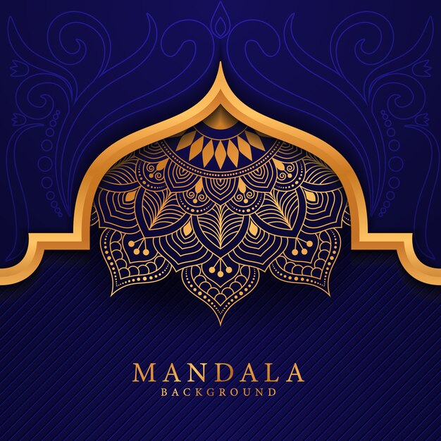 Fondo de mandala de lujo ramadan kareem