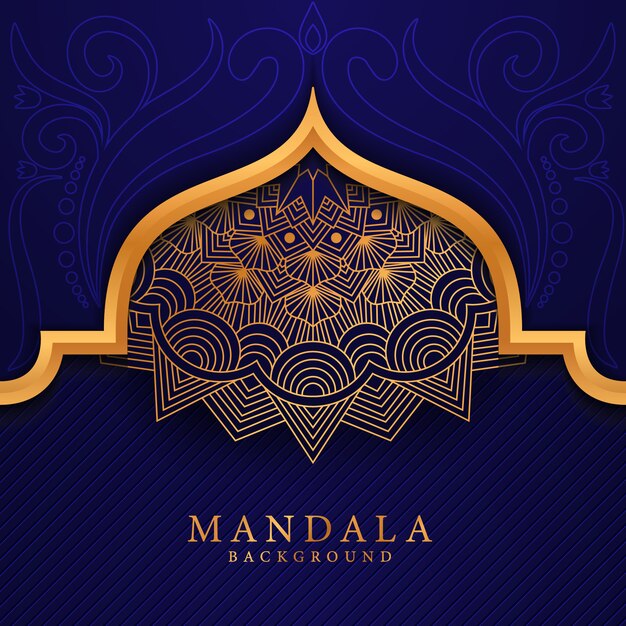 Fondo de mandala de lujo ramadan kareem