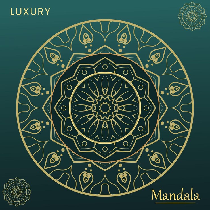Fondo de mandala de lujo de vector libre
