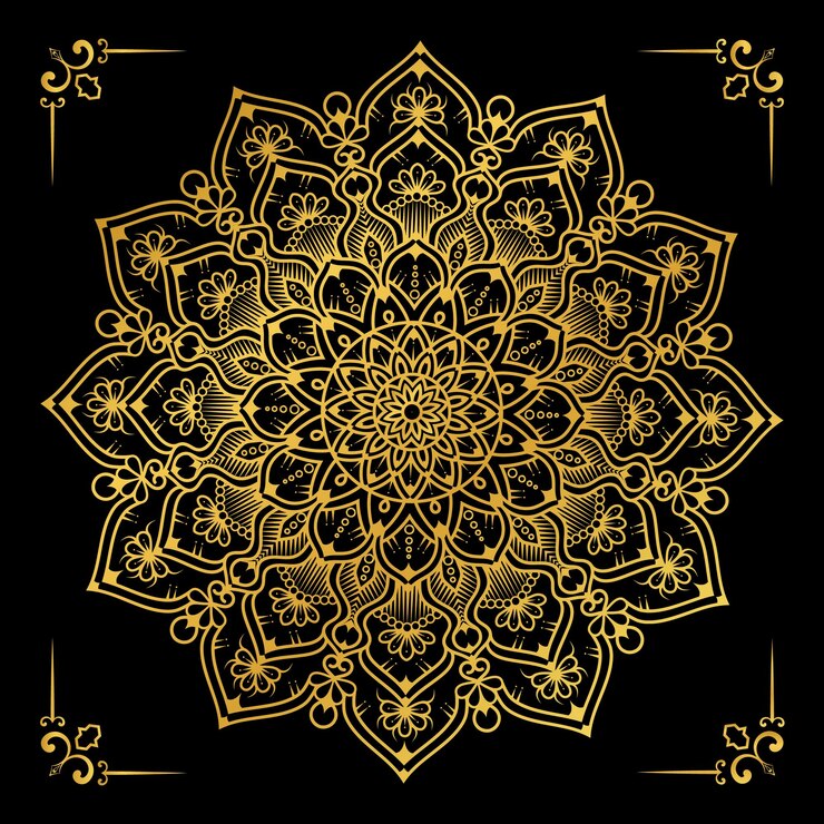Fondo de mandala de lujo Vector Premium