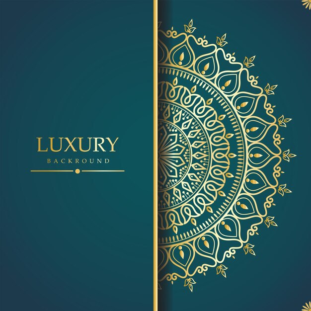 Fondo de mandala de lujo con vector premium