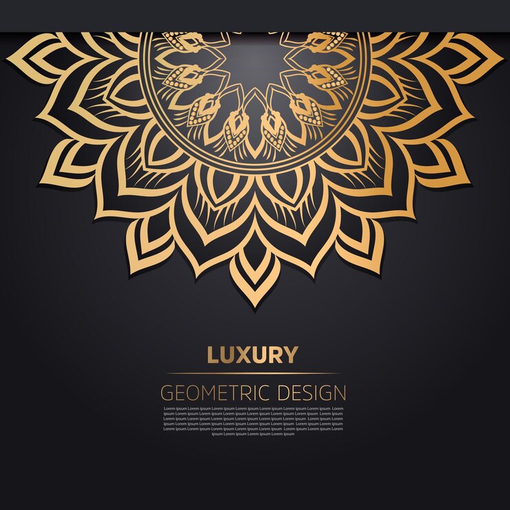 Fondo de mandala de lujo vectorial con decoración dorada