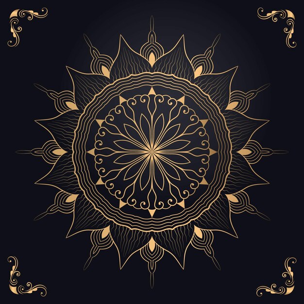 Fondo de mandala de lujo vectorial