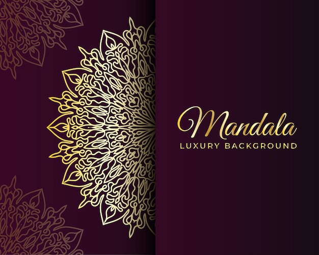 Vector fondo de mandala de lujo