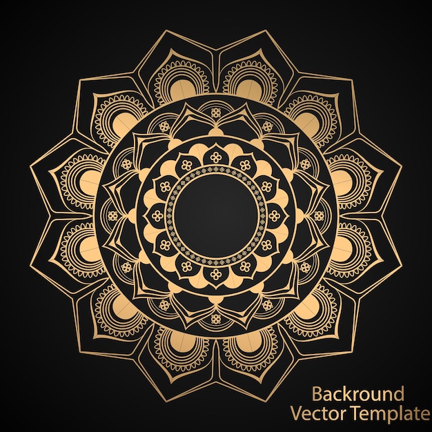 Vector fondo de mandala de lujo