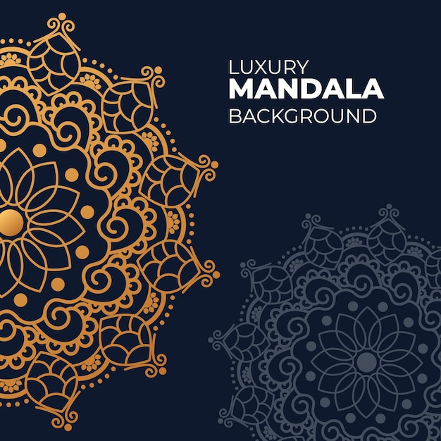 Vector el fondo del mandala de lujo