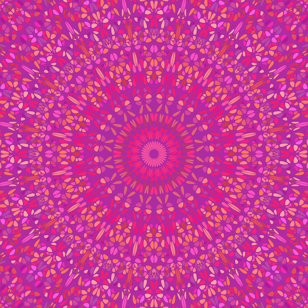 Fondo de mandala de mosaico floral redondo psicodélico abstracto