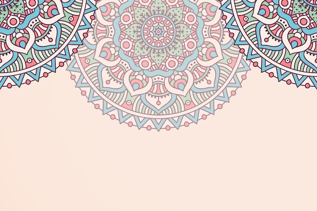 Fondo del mandala con motivos étnicos