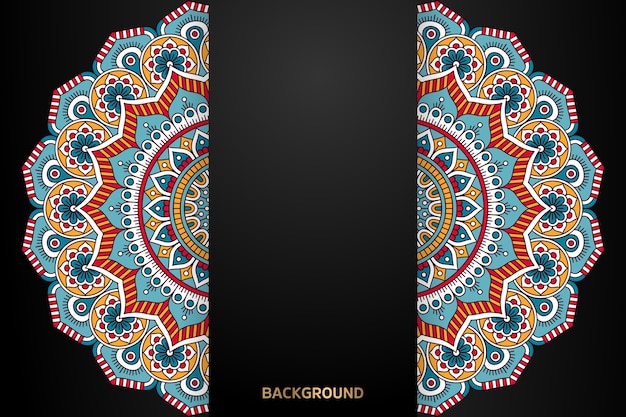 Fondo del mandala con motivos étnicos