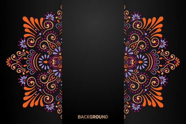 Fondo del mandala con motivos étnicos