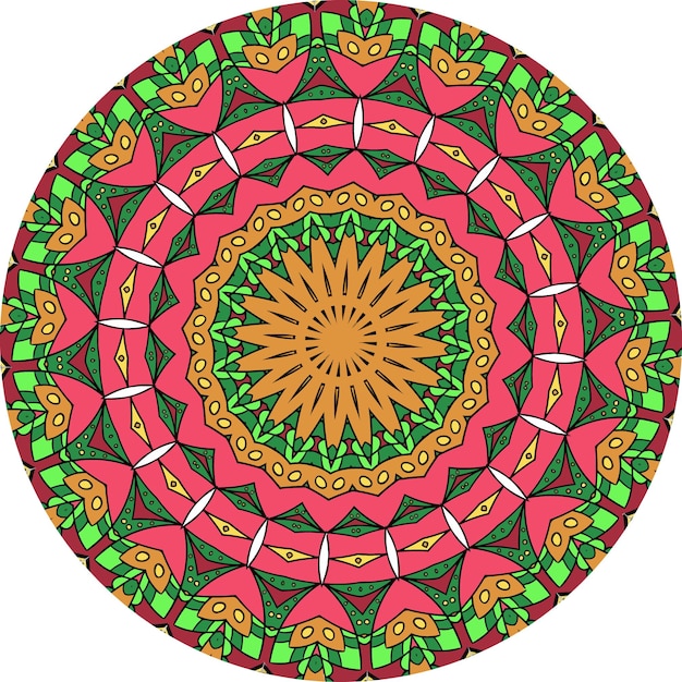 Fondo de mandala multicolor. Página del libro para colorear