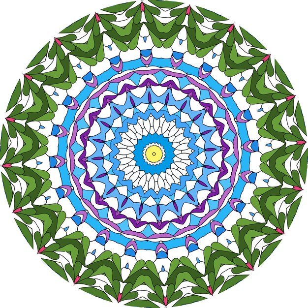 Fondo de mandala multicolor. Página del libro para colorear