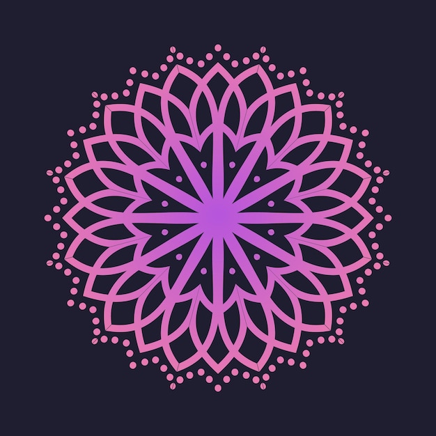 Fondo de mandala ornamental de color de lujo y diseño de patrón oriental