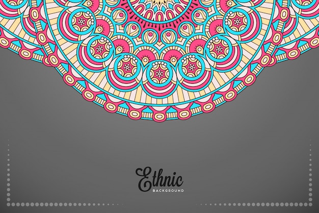 Fondo de mandala ornamental de lujo en color dorado