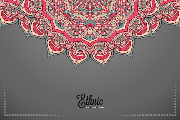 Fondo de mandala ornamental de lujo en color dorado