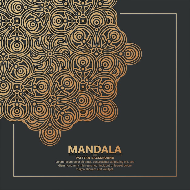 Fondo de mandala ornamental de lujo con estilo de patrón oriental islámico árabe premium