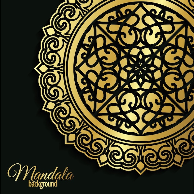 Fondo de mandala ornamental de lujo con estilo de patrón oriental islámico árabe premium