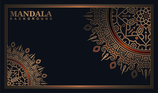 Fondo de mandala ornamental de lujo con estilo de patrón oriental islámico árabe premium
