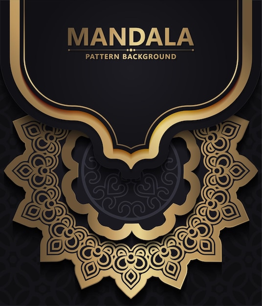 Fondo de mandala ornamental de lujo con estilo de patrón oriental islámico árabe premium