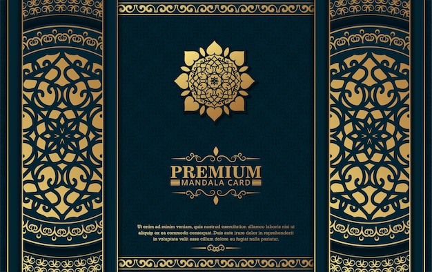 Fondo de mandala ornamental de lujo con estilo de patrón oriental islámico árabe premium