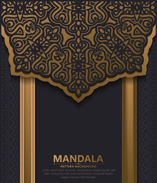 Fondo de mandala ornamental de lujo con estilo de patrón oriental islámico árabe premium