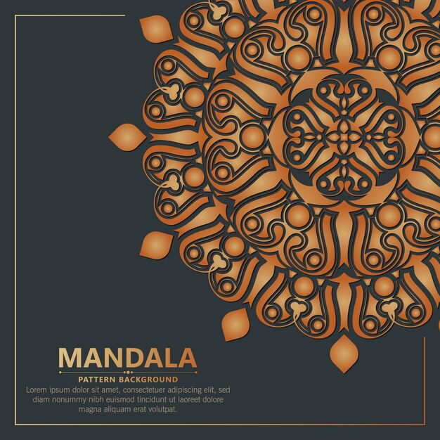 Fondo de mandala ornamental de lujo con estilo de patrón oriental islámico árabe premium