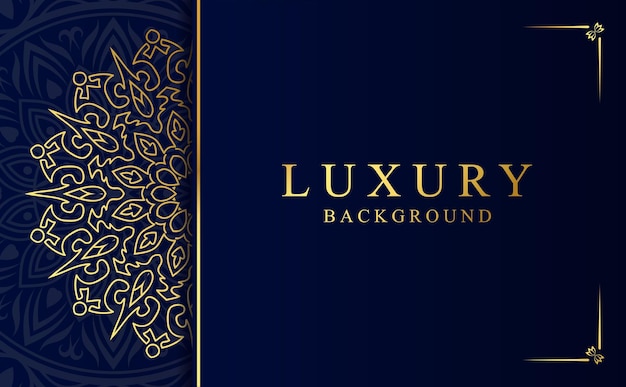 Fondo de mandala ornamental de lujo con patrón de arabesco dorado en estilo árabe