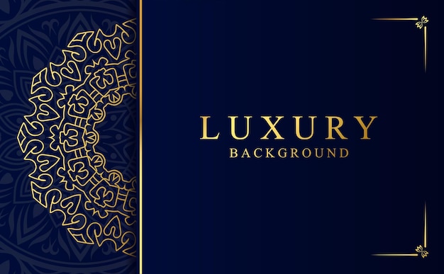 Fondo de mandala ornamental de lujo con patrón de arabesco dorado en estilo árabe