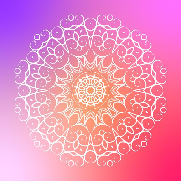 Vector fondo de mandala con patrón arabesco dorado estilo árabe islámico oriental