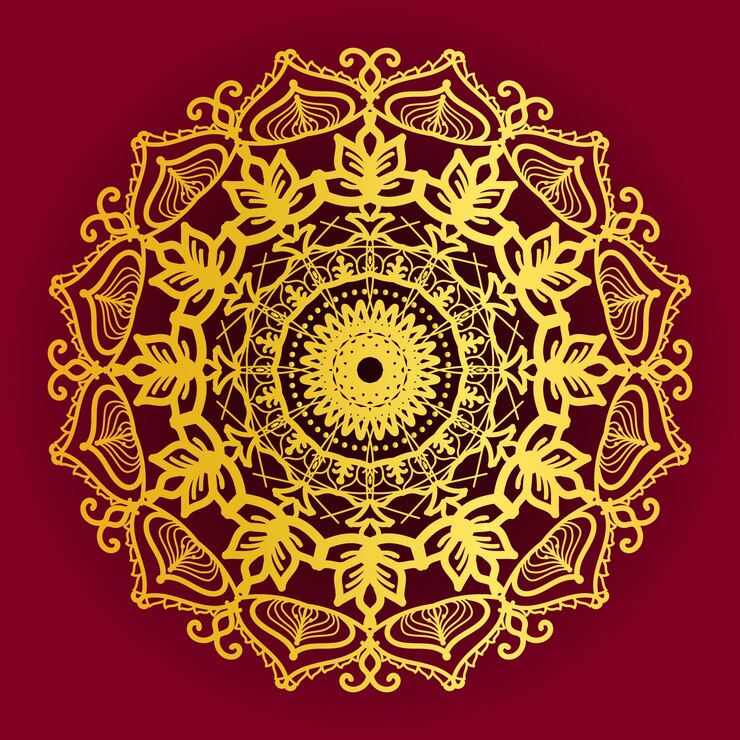 fondo de mandala de patrón circular de lujo con fondo rosa