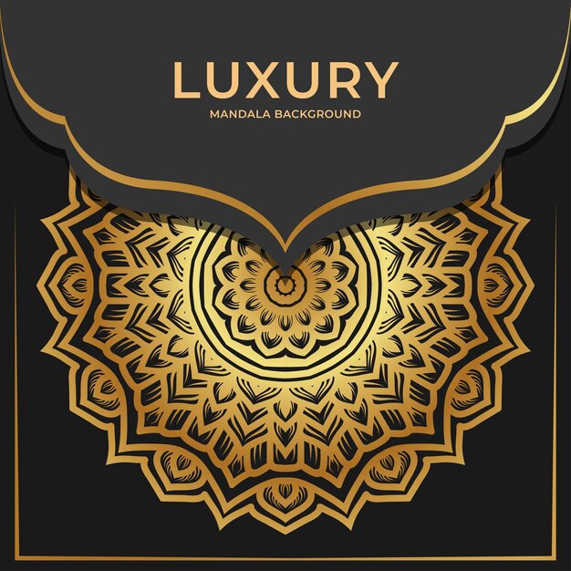 Fondo de mandala de patrón circular de lujo