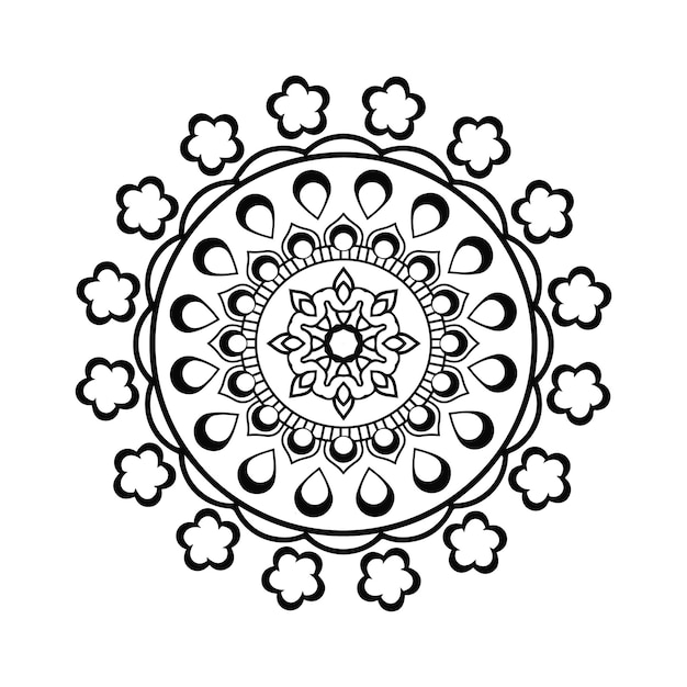 fondo del mandala vectorial lineal