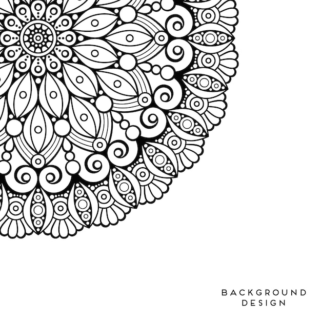 El fondo del mandala vectorial