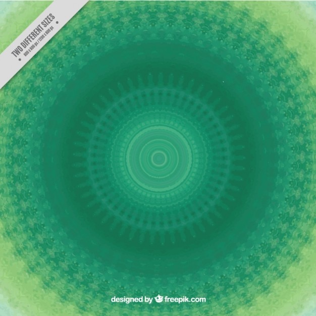 Fondo de mandala verde pintado a mano