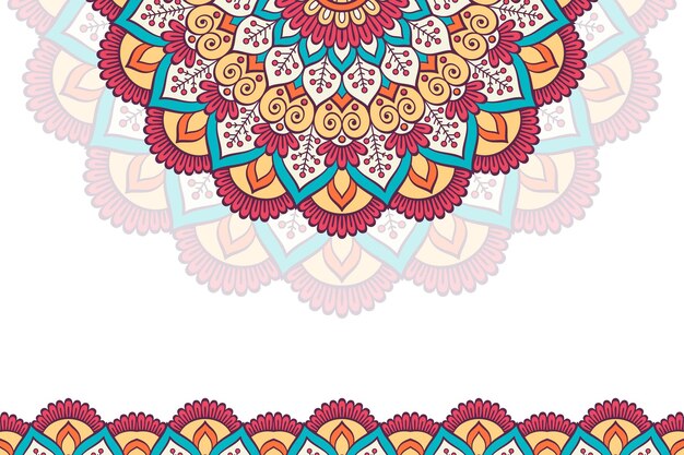 fondo de mandala vintage dibujado a mano