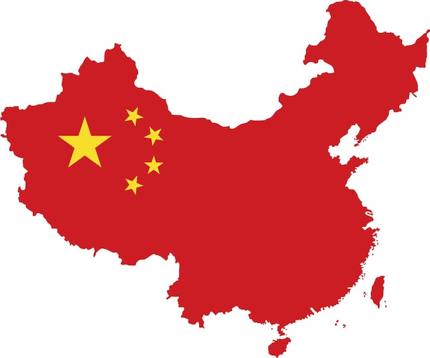 fondo del mapa de China en forma vectorial