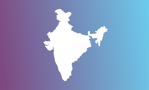 fondo de mapa de india con degradado azul y morado