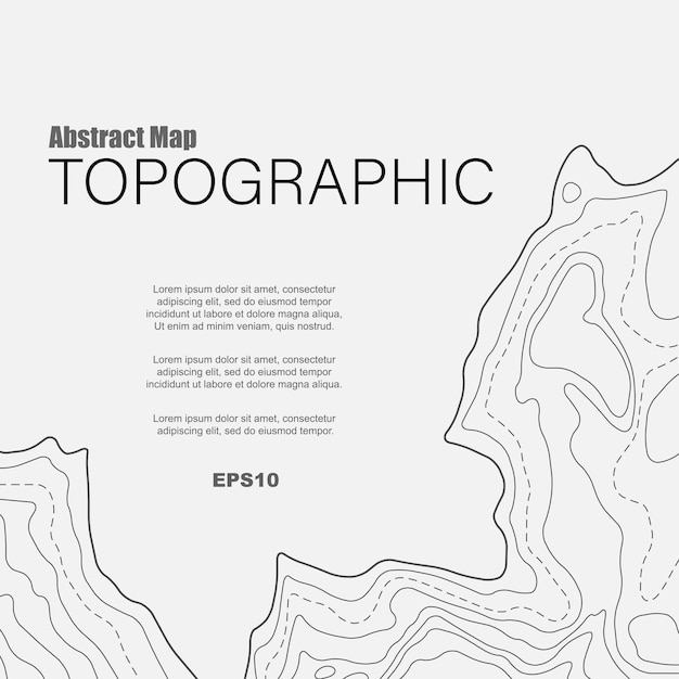 Fondo de mapa topográfico abstracto