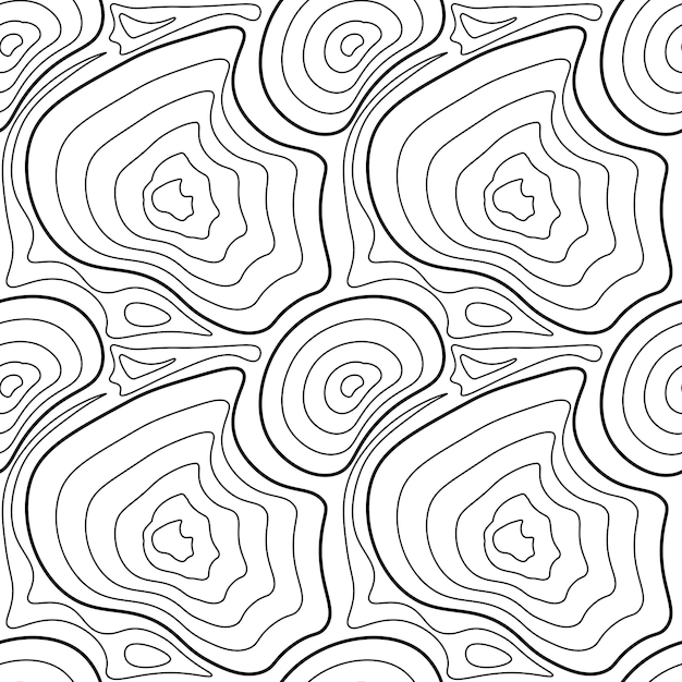 Fondo del mapa topográfico. Mapa de cuadrícula. Vector de mapa de contorno. Arte lineal. Ilustración vectorial abstracta.